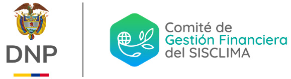 Logo Comité de Gestión Financiera del SISCLIMA